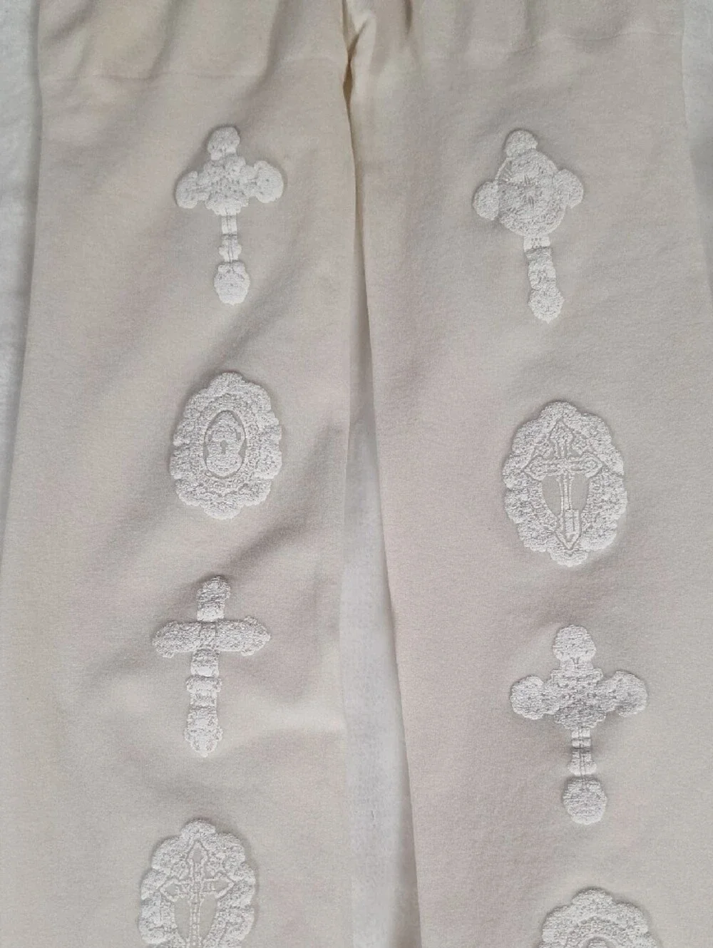 Angelic Pretty White Cross Print Tights | Holy Lolita Accessory 🤍✝️